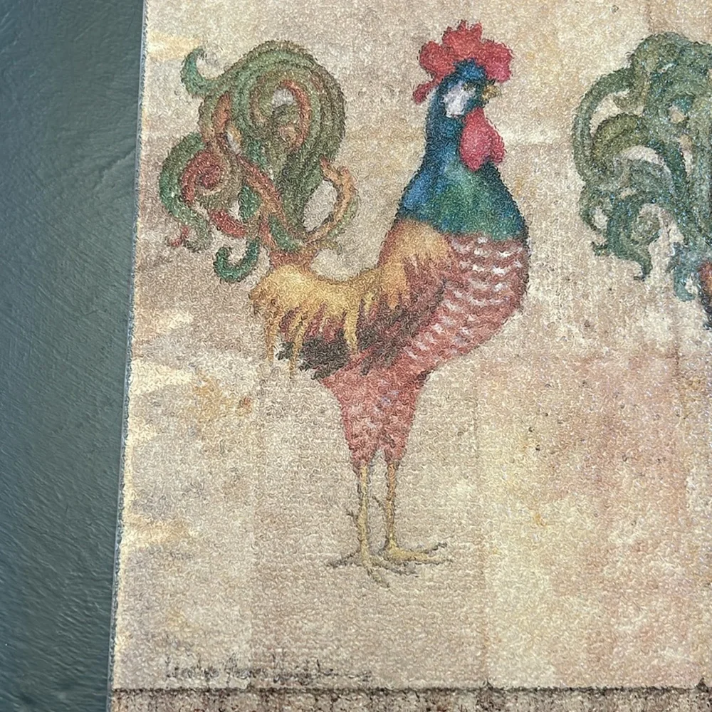 Vintage Rooster Counter Glass Cutting Board